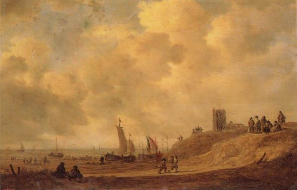 Jan josephsz van goyen The Coast at Egmodn an Zee